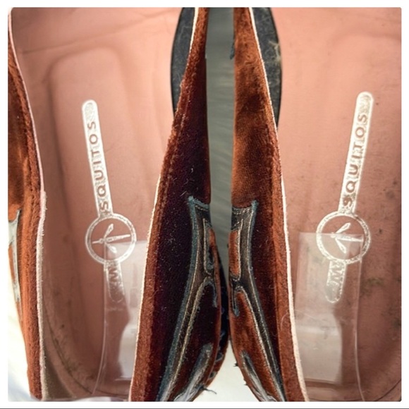 💕Beautiful Velvet Mules Pointed Toe Kitten Heels💕 - Picture 12 of 12